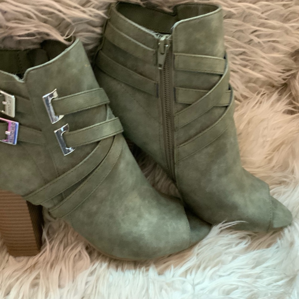 Cute open toe ankle booties